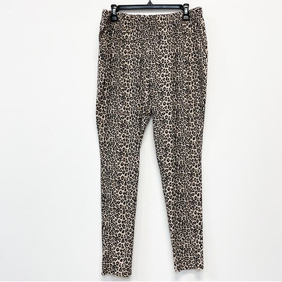 Muk Luks Women's 1X Brown Cheetah Print Dream Knit Stretch Legging Pull On Pants - Picture 5 of 5